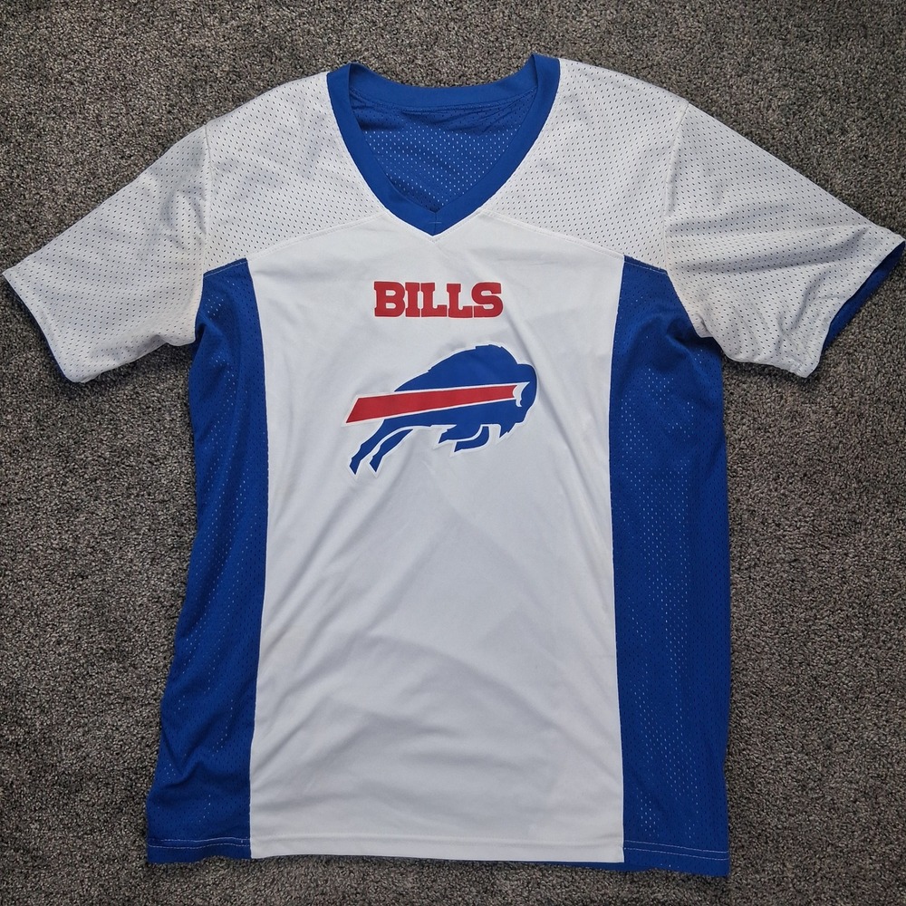Augusta Buffalo Bills NFL Flag Reversible Jersey Blue White Mens Medium 85264